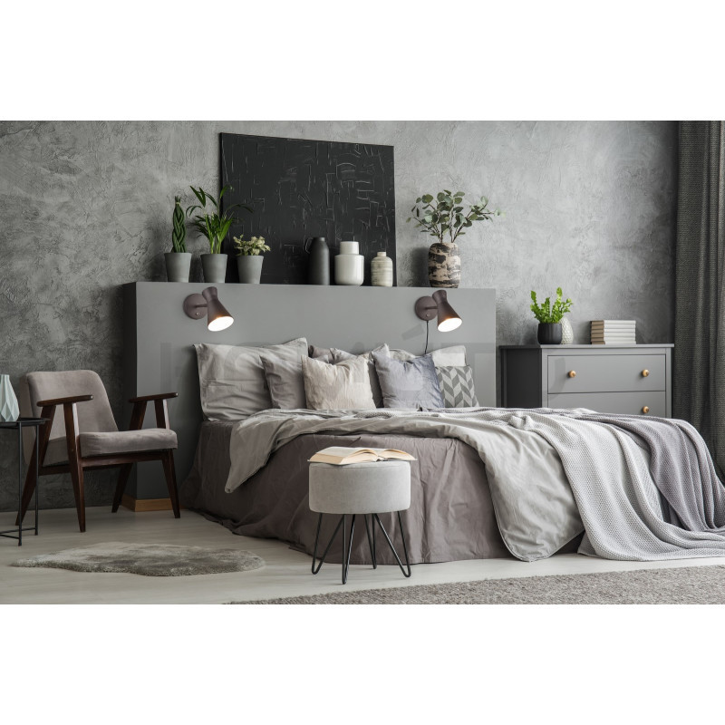 Nowoczesny kinkiet Pelikan z włącznikiem czarny Nowoczesny kinkiet Pelikan z włącznikiem czarny