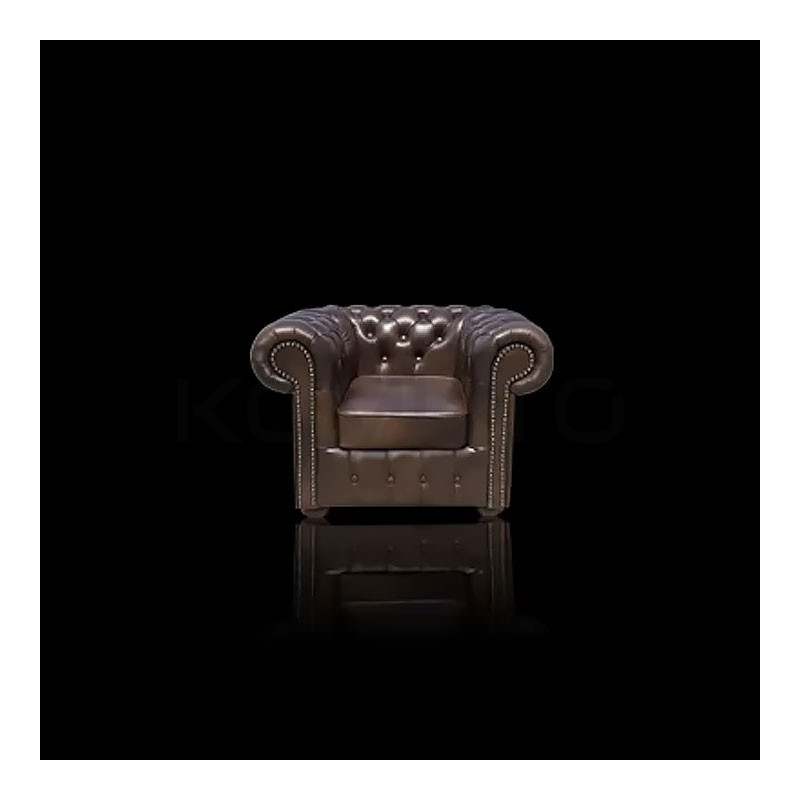 Pikowany Fotel Chesterfield Classic Skóra naturalna Pikowany Fotel Chesterfield Classic Skóra naturalna
