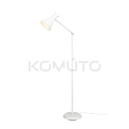Lampa podłogowa Pelikan biała nowoczesna