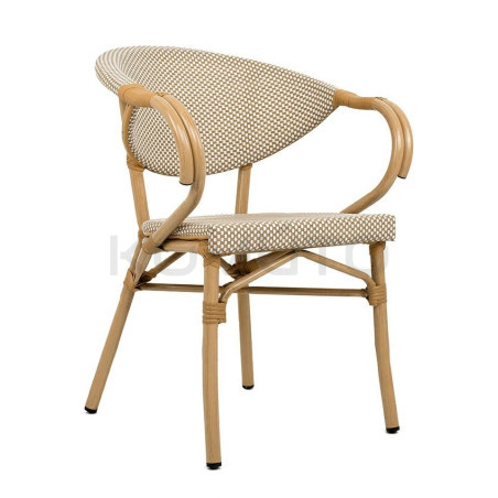 Krzesło Boho Bistro Paris rattanowe jasnobrązowe na taras