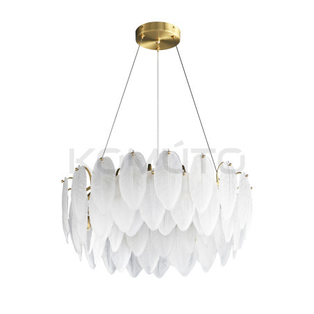 Lampa wisząca Glamour PIUMA 60 białe pióra