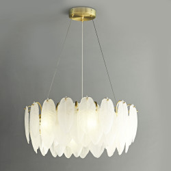 Lampa wisząca Glamour PIUMA 60 białe pióra