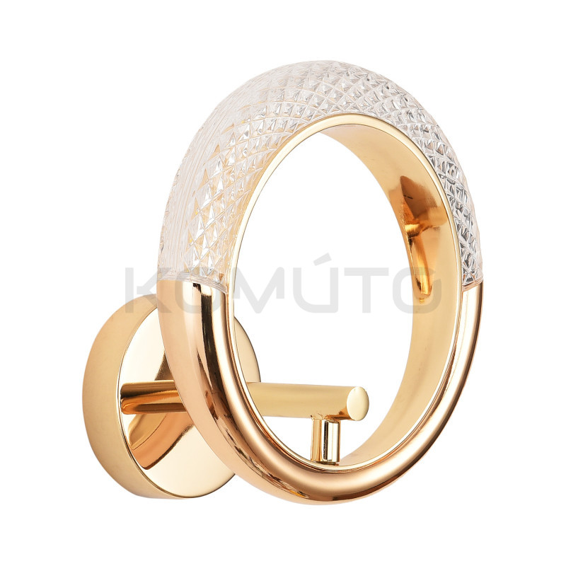 KINKIET glamour JEWEL Ring 21 złoty okrąg zdobiony