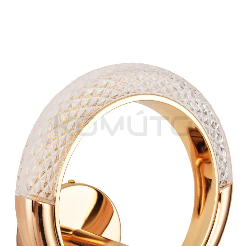 KINKIET glamour JEWEL Ring 21 złoty okrąg zdobiony