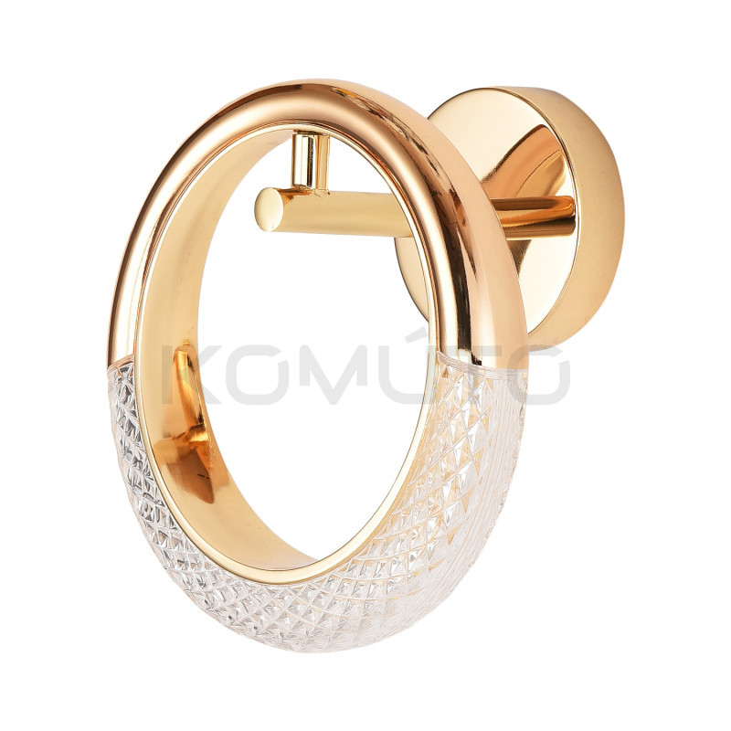 KINKIET glamour JEWEL Ring 21 złoty okrąg zdobiony