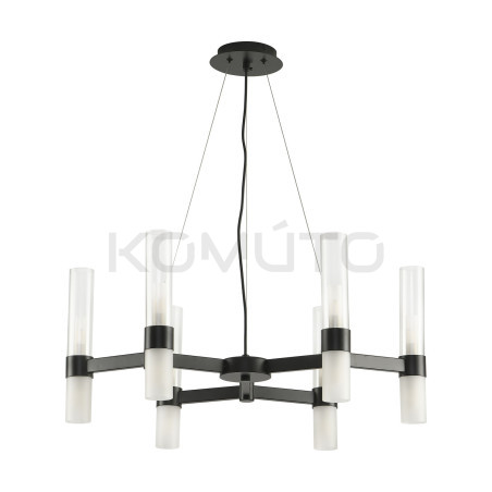 Lampa wisząca Candela 6 ramienna czarna średnica 70