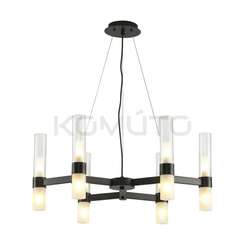 Lampa wisząca Candela 6 ramienna czarna średnica 70 Lampa wisząca Candela 6 ramienna czarna średnica 70