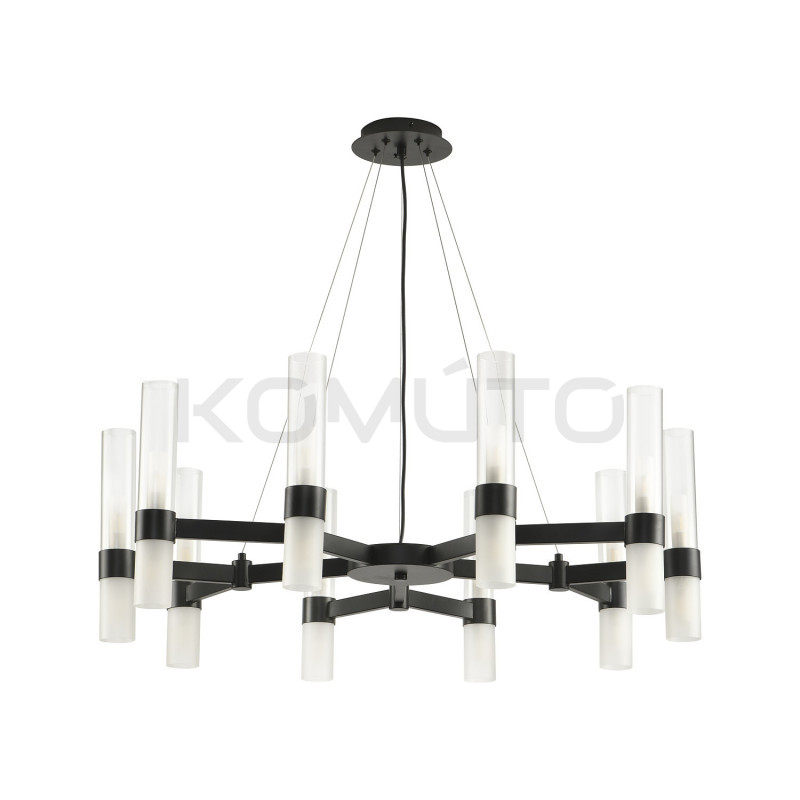 Lampa wisząca Candela 10 ramienna czarna 85