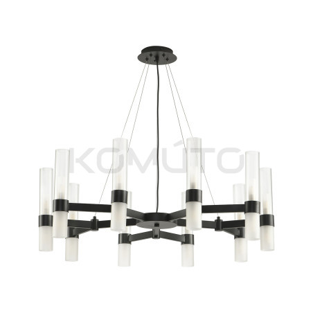 Lampa wisząca Candela 10 ramienna czarna 85
