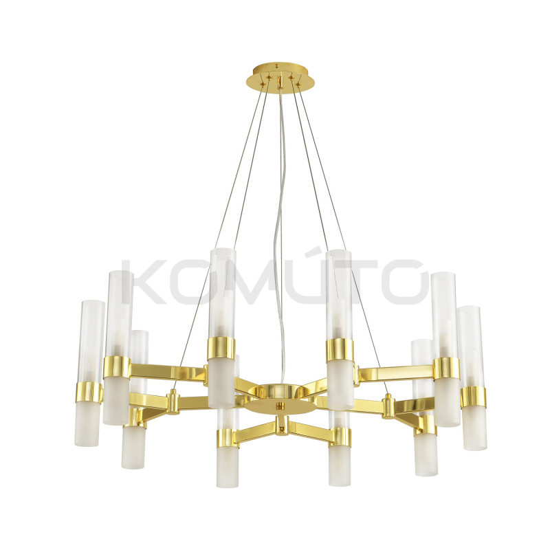 Lampa wisząca glamour Candela 10 ramienna złota 85 Lampa wisząca glamour Candela 10 ramienna złota 85