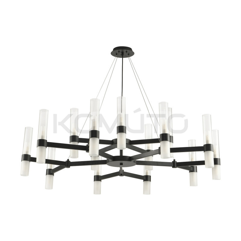Lampa wisząca Candela 15 ramienna czarna 120