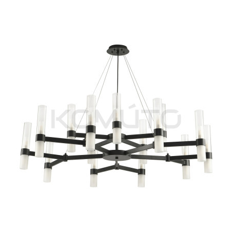 Lampa wisząca Candela 15 ramienna czarna 120