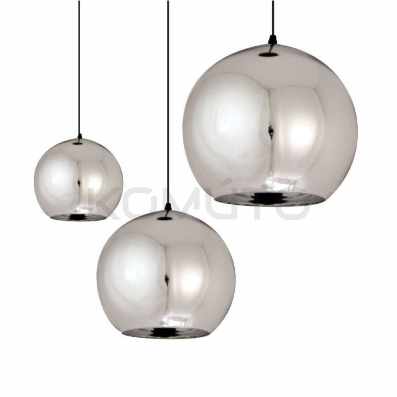 Lampa wisząca glamour srebrna chrom Mirror Bolla 40