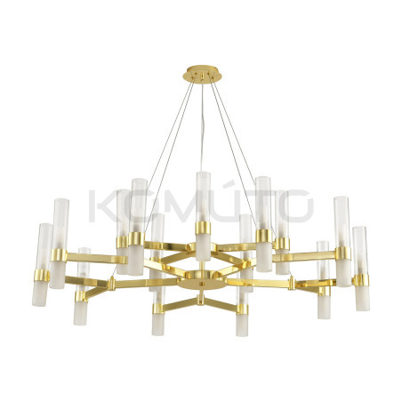 Lampa wisząca Candela 15 ramienna złota 120
