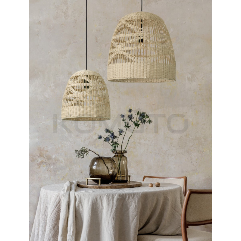 Lampa wisząca Boho HandMade wyplatana z naturalnego rattanu