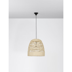 Lampa wisząca Boho HandMade wyplatana z naturalnego rattanu