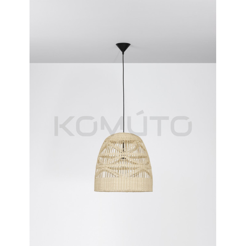 Lampa wisząca Boho HandMade wyplatana z naturalnego rattanu