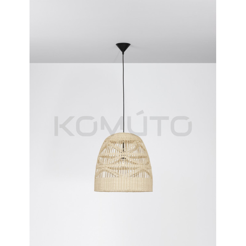 Lampa wisząca Boho HandMade wyplatana z naturalnego rattanu