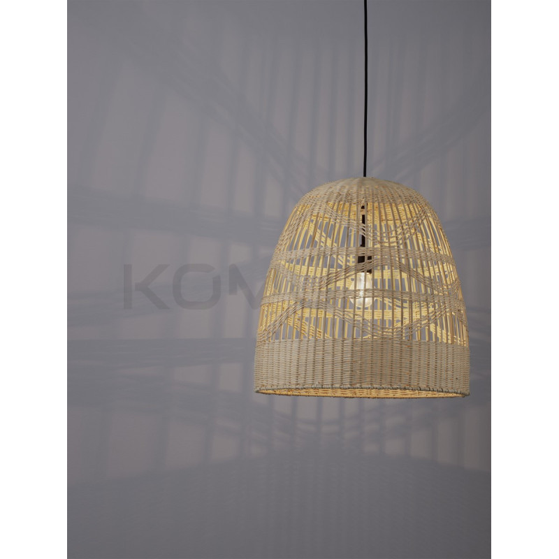 Lampa wisząca Boho HandMade wyplatana z naturalnego rattanu