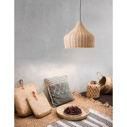 Lampa wisząca boho Woody rattan pleciony klosz Lampa wisząca boho Woody rattan pleciony klosz