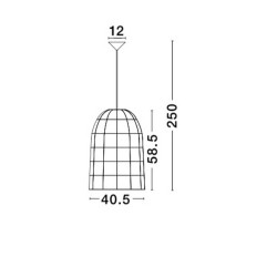 Lampa wisząca boho Banda biała bambus pleciony klosz Lampa wisząca boho Banda biała bambus pleciony klosz