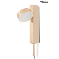 Kinkiet regulowany glamour CLARID złoty włącznik ze ściemniaczem Kinkiet regulowany glamour CLARID złoty włącznik ze ściemniaczem