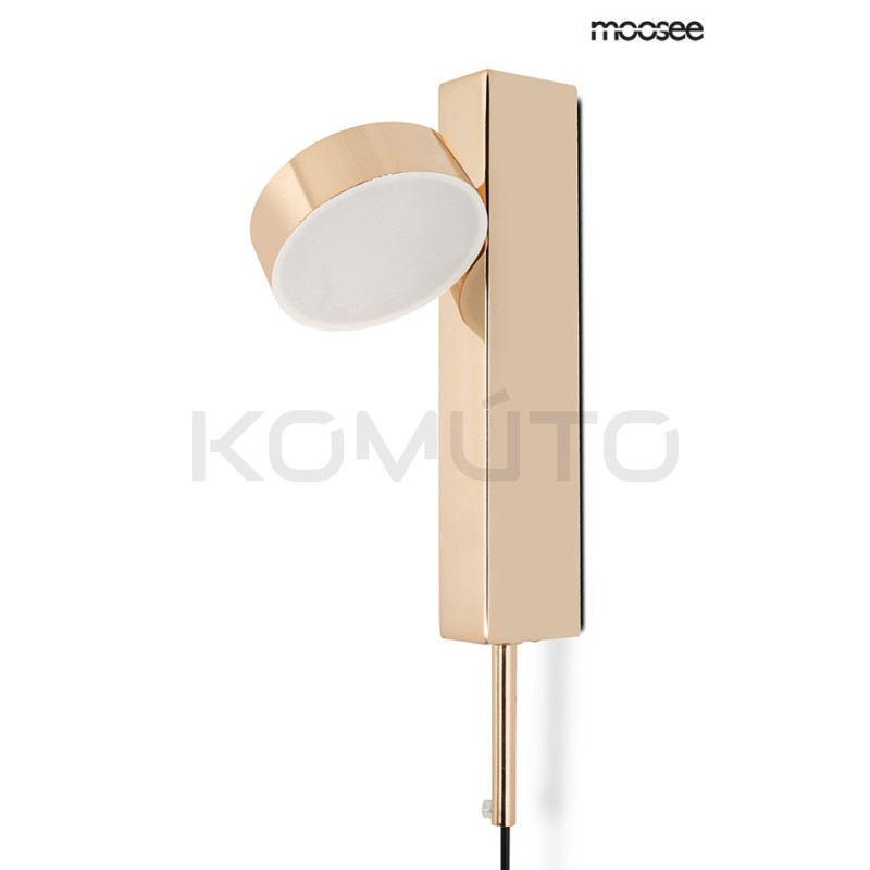 Kinkiet regulowany glamour CLARID złoty włącznik ze ściemniaczem Kinkiet regulowany glamour CLARID złoty włącznik ze ściemniaczem