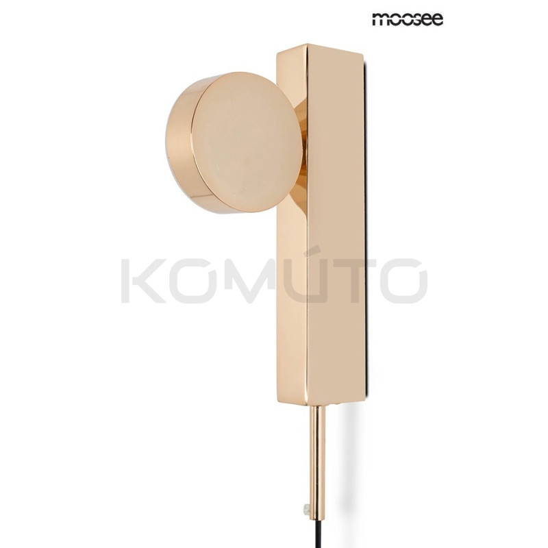 Kinkiet regulowany glamour CLARID złoty włącznik ze ściemniaczem Kinkiet regulowany glamour CLARID złoty włącznik ze ściemniaczem