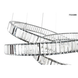 Kryształowa Lampa wisząca WAVE 75 chrom glamour Kryształowa Lampa wisząca WAVE 75 chrom glamour