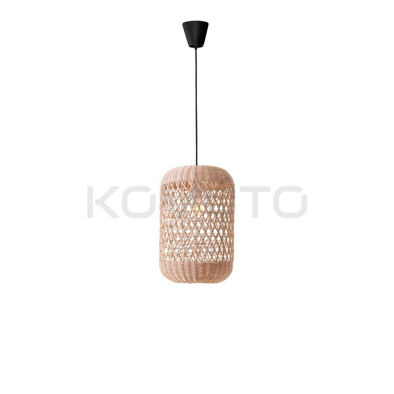 Lampa wisząca boho Banda Cylinder pleciony rattan