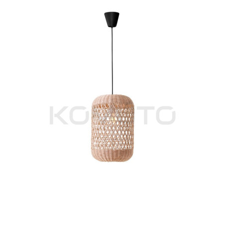 Lampa wisząca boho Banda Cylinder pleciony rattan