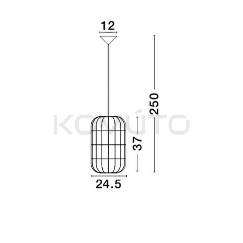 Lampa wisząca boho Banda Cylinder pleciony rattan