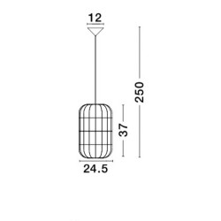 Lampa wisząca boho Banda Cylinder biała pleciony rattan Lampa wisząca boho Banda Cylinder biała pleciony rattan