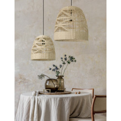 Lampa wisząca Boho HandMade Small klosz rattanowy pleciony