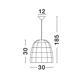 Lampa wisząca Boho HandMade Small klosz rattanowy pleciony