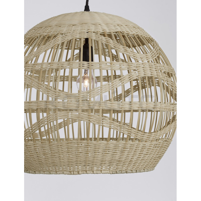 Lampa wisząca Boho HandMade z kulistym kloszem z rattanu Lampa wisząca Boho HandMade z kulistym kloszem z rattanu