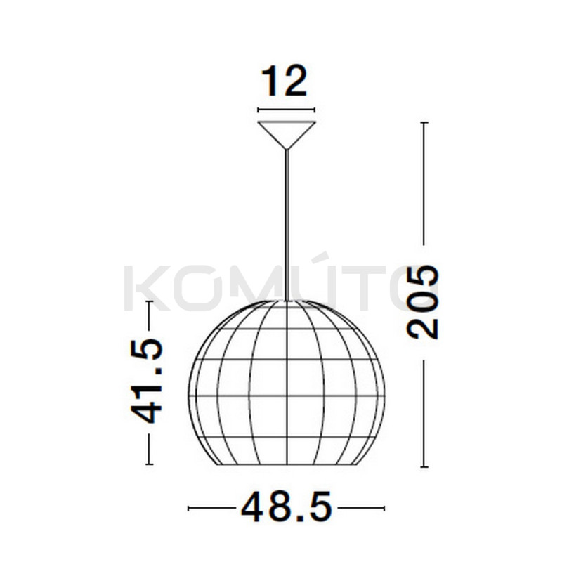 Lampa wisząca Boho HandMade z kulistym kloszem z rattanu Lampa wisząca Boho HandMade z kulistym kloszem z rattanu