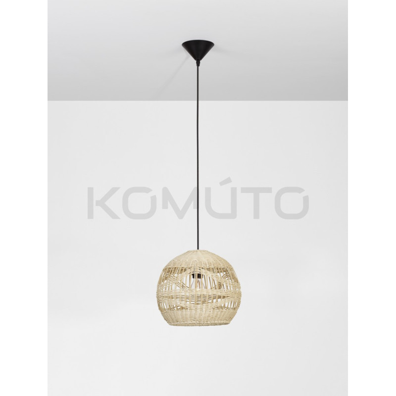 Lampa wisząca Boho HandMade ball Small klosz z rattanu