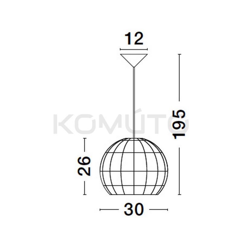 Lampa wisząca Boho HandMade ball Small klosz z rattanu