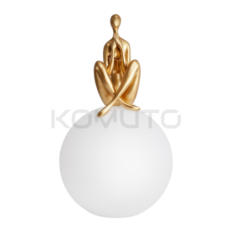 LAMPA STOŁOWA WOMAN-3 ZŁOTA średnica kuli 35