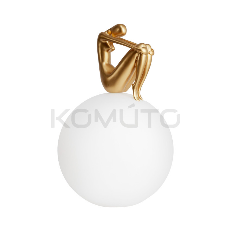 LAMPA STOŁOWA WOMAN-2 ZŁOTA średnica kuli 35