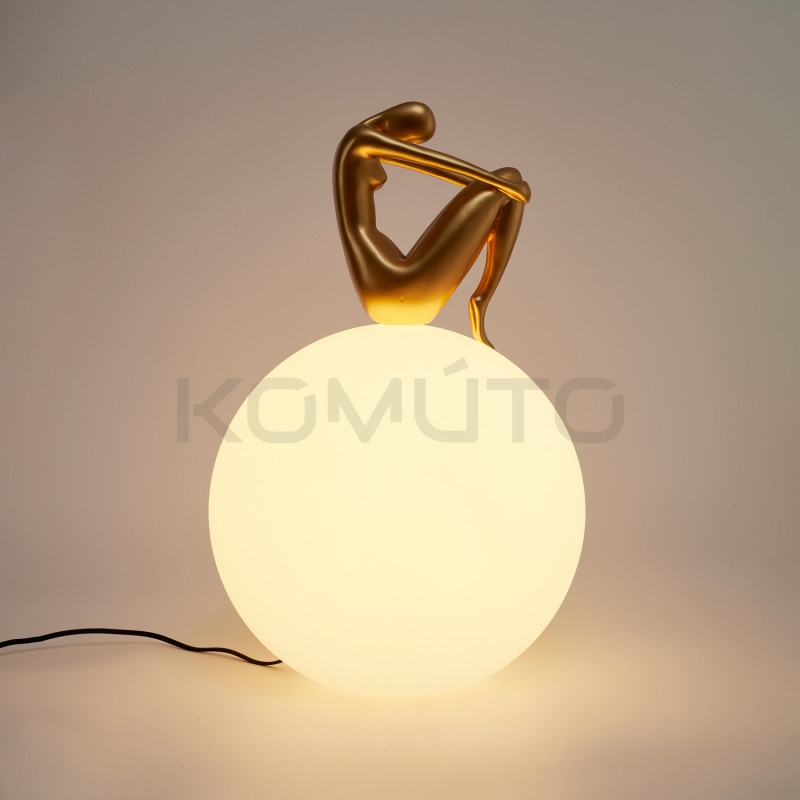LAMPA STOŁOWA WOMAN-2 ZŁOTA średnica kuli 35 LAMPA STOŁOWA WOMAN-2 ZŁOTA średnica kuli 35