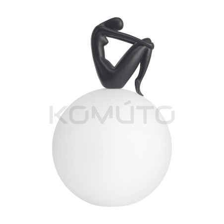 LAMPA STOŁOWA WOMAN-2 czarna średnica klosza 35