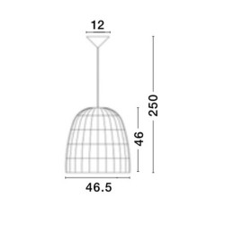 Lampa wisząca Boho Monaco szary rattan pleciona Lampa wisząca Boho Monaco szary rattan pleciona