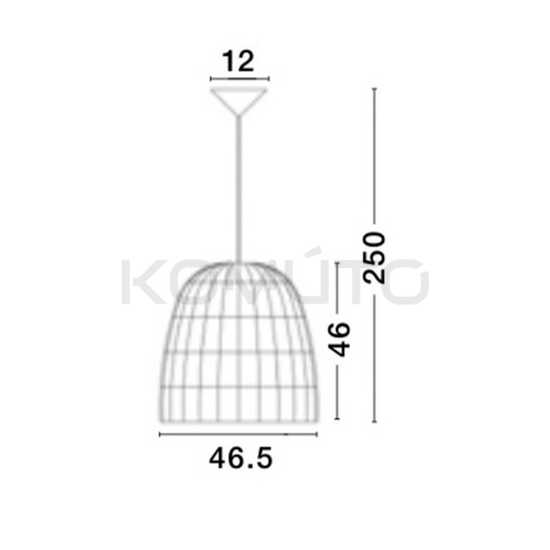 Lampa wisząca Boho Monaco szary rattan pleciona Lampa wisząca Boho Monaco szary rattan pleciona