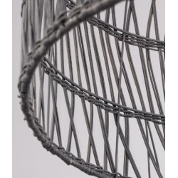 Lampa wisząca Boho Monaco szary rattan pleciona Lampa wisząca Boho Monaco szary rattan pleciona