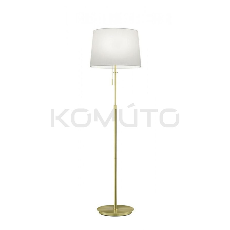 Lampa podłogowa glamour Blanc złota z białym kloszem
