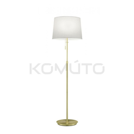 Lampa podłogowa glamour Blanc złota z białym kloszem