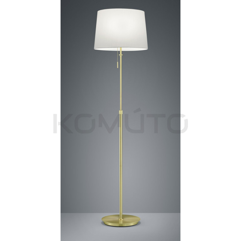 Lampa podłogowa glamour Blanc złota z białym kloszem