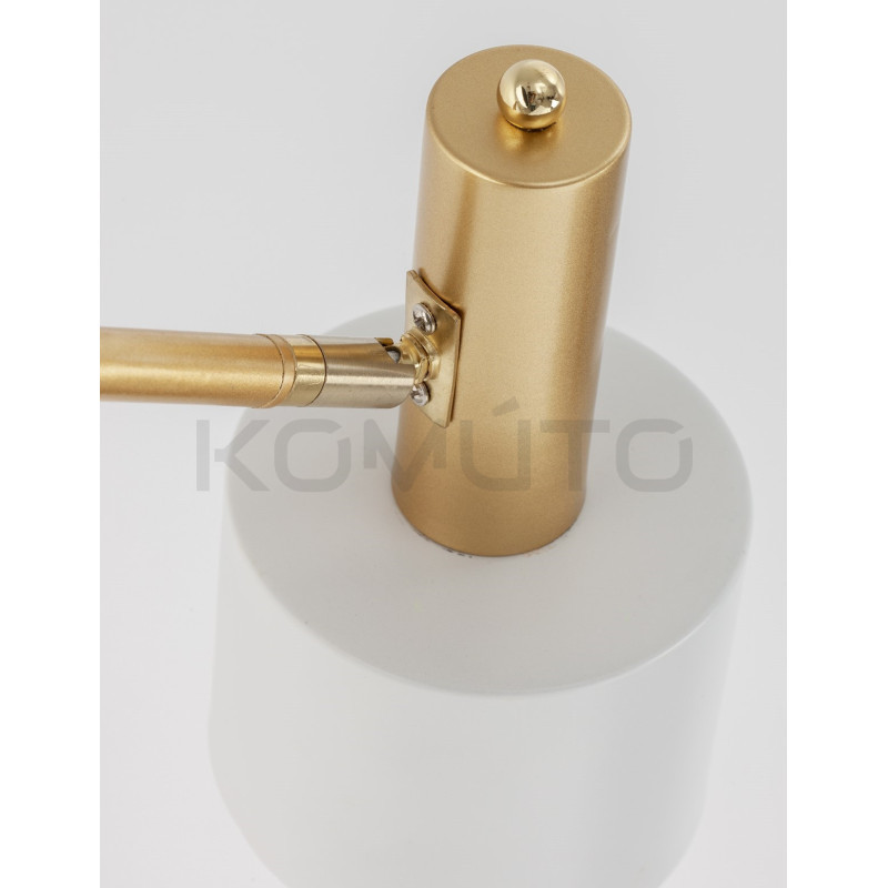 Lampa podłogowa Maxim biało złota 165